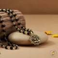 Gold-Plated Karungali Mala with Hanuman Kavach Pendant Govt. Certified