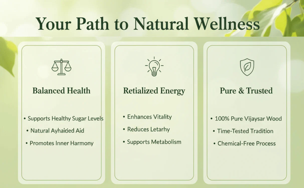 🌿 विजयसार सुगर ब्यालेन्स काठको गिलास (१००% प्राकृतिक)  मूल्य: रु. १,१९९