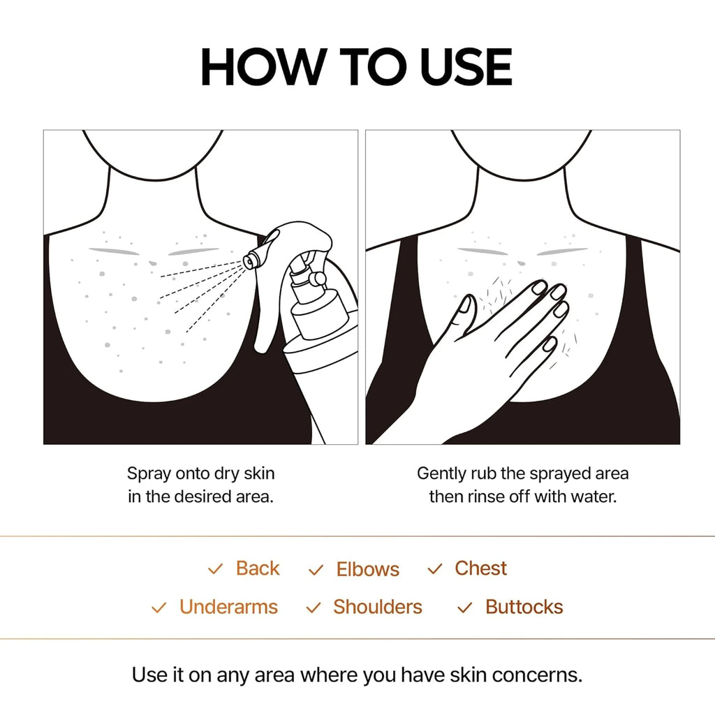 Himanjali Peel Shot – Kojic Acid & Turmeric Body Exfoliating Spray