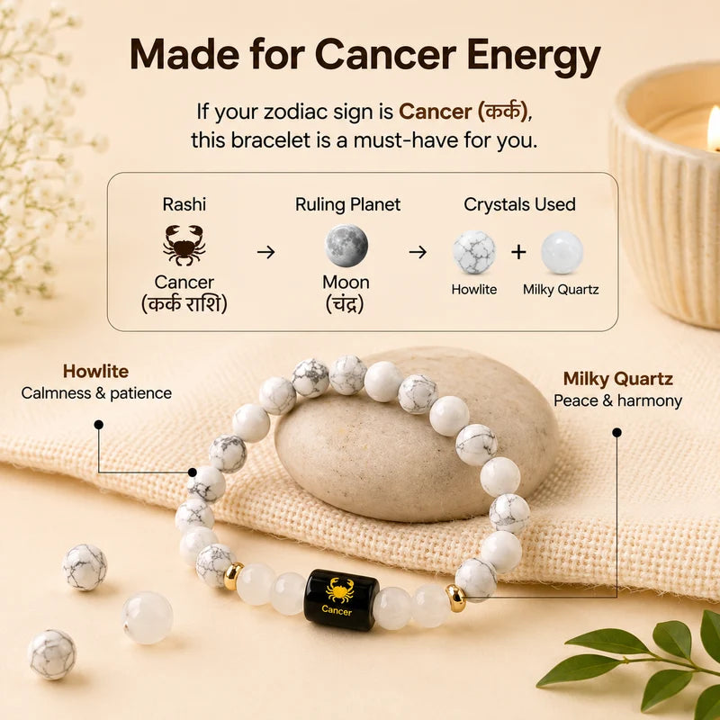 ♈ Zodiac Sign Bracelet – All 12 Signs ✨ Energized Gemstone Bracelet | Authentic & Lab Certified
