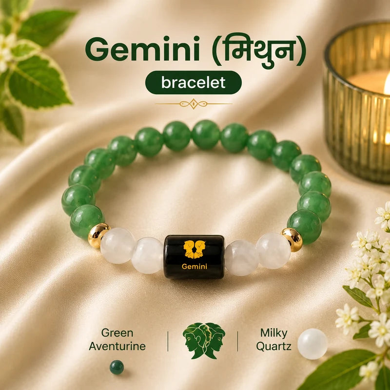 ♈ Zodiac Sign Bracelet – All 12 Signs ✨ Energized Gemstone Bracelet | Authentic & Lab Certified