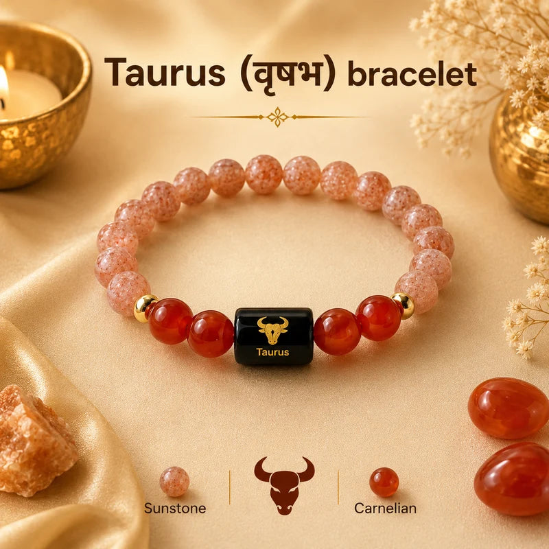 ♈ Zodiac Sign Bracelet – All 12 Signs ✨ Energized Gemstone Bracelet | Authentic & Lab Certified
